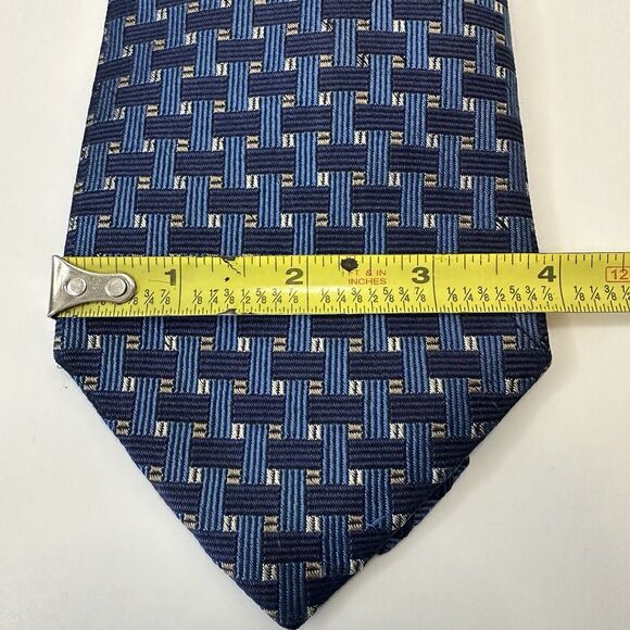 Jos A. Bank, Collection Men's Neck Tie Blue w/Grays 100% Silk USA - Picture 9 of 12